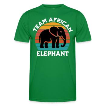 Afrikanischer Elefant Sprüche - Männer Funktions-T-Shirt - Kelly Green - Vorne - AI Model Male 178 dark (178cm)
