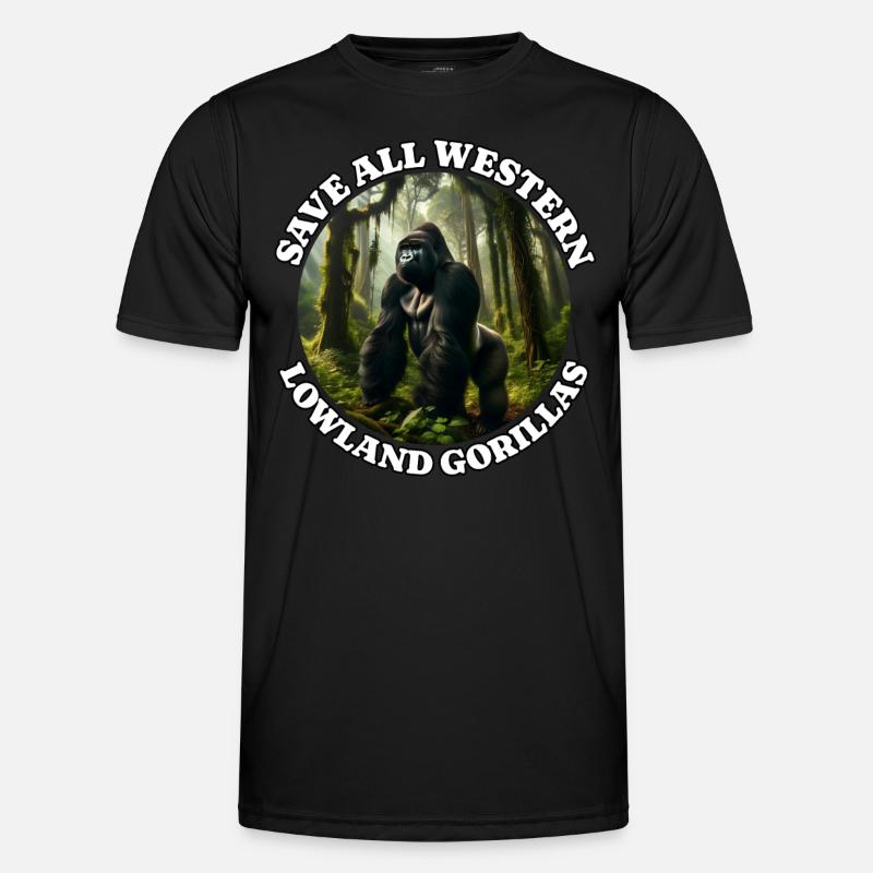 Save Westlicher Flachland Gorilla Männer Funktions-T-Shirt