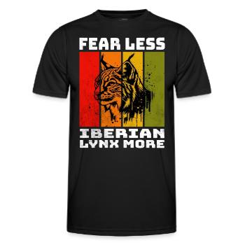 Lynx ibérique Iberischer Luchs - T-shirt sport Homme - noir - Devant - AI Model Male 178 dark (178cm)
