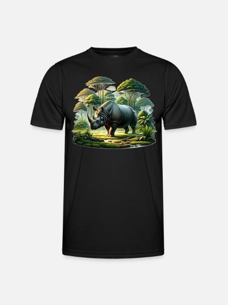 Rhino Nashorn - Men's Functional T-Shirt - black