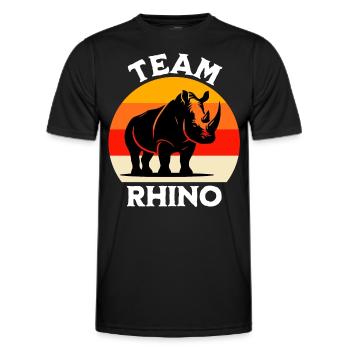 Rhino Rhino Sayings - Men's Functional T-Shirt - black - Front - AI Model Male 178 dark (178cm)