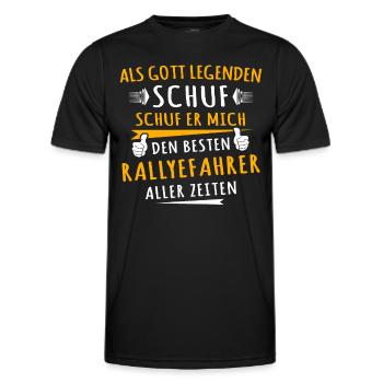 Rally driver - Men's Functional T-Shirt - black - Front - AI Model Male 178 dark (178cm)
