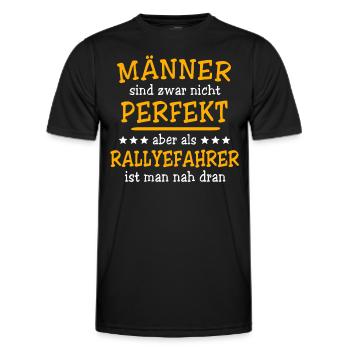 Rally driver rally driving - Men's Functional T-Shirt - black - Front - AI Model Male 178 dark (178cm)