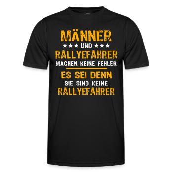 Rally driver rally driving - Men's Functional T-Shirt - black - Front - AI Model Male 178 dark (178cm)