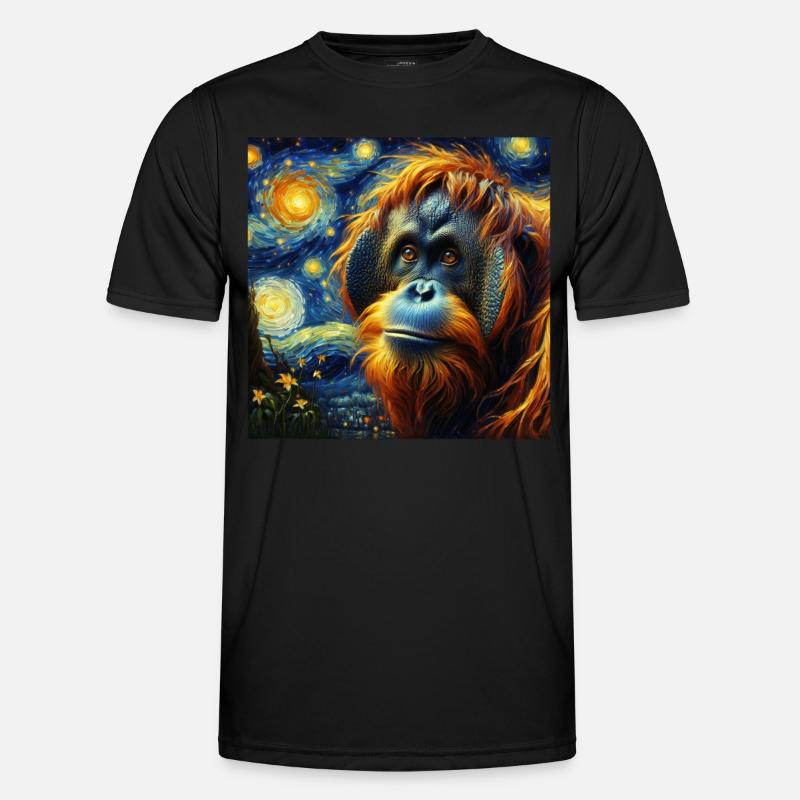Orang-outan de Bornéo Nuit étoilée T-shirt sport Homme