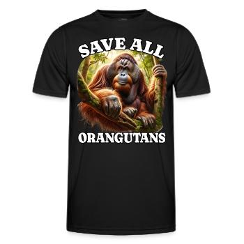 Orang-outan - T-shirt sport Homme - noir - Devant - AI Model Male 178 dark (178cm)