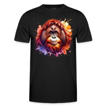 Orang-outan - T-shirt sport Homme - noir - Devant - AI Model Male 178 dark (178cm)