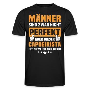 Dictons capoeiristes amusants - T-shirt sport Homme - noir - Devant - AI Model Male 178 dark (178cm)