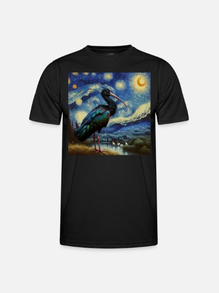 Waldrapp Starry Night - Männer Funktions-T-Shirt - Schwarz