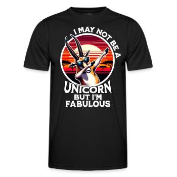 Saiga Antelope Saying Saiga Antelope - Men's Functional T-Shirt - black - Front - AI Model Male 178 dark (178cm)