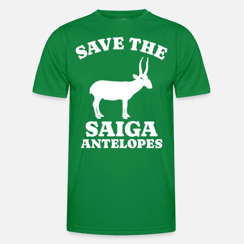 Save Saiga Antilope Männer Funktions-T-Shirt