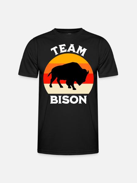 Bison Prairie Bison Sayings - Men's Functional T-Shirt - black