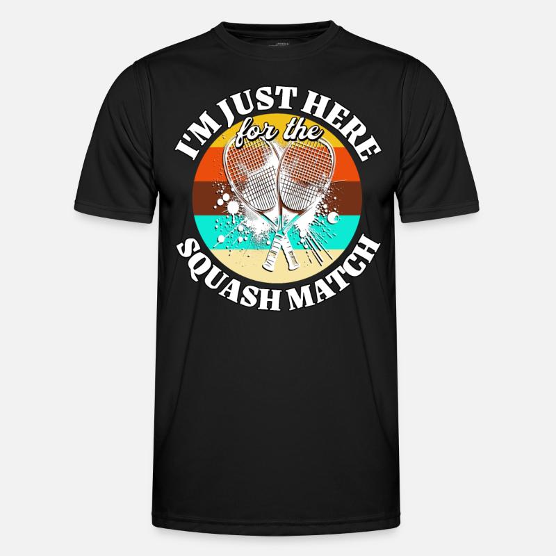 Funny Squash Saying - Men's Functional T-Shirt - black