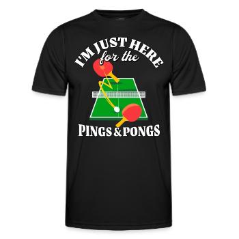 Ping Pong - Männer Funktions-T-Shirt - Schwarz - Vorne - AI Model Male 178 dark (178cm)