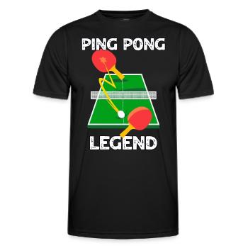 Ping Pong Legende - Männer Funktions-T-Shirt - Schwarz - Vorne - AI Model Male 178 dark (178cm)