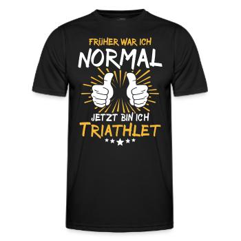 Triathlet Spruch - Männer Funktions-T-Shirt - Schwarz - Vorne - AI Model Male 178 dark (178cm)