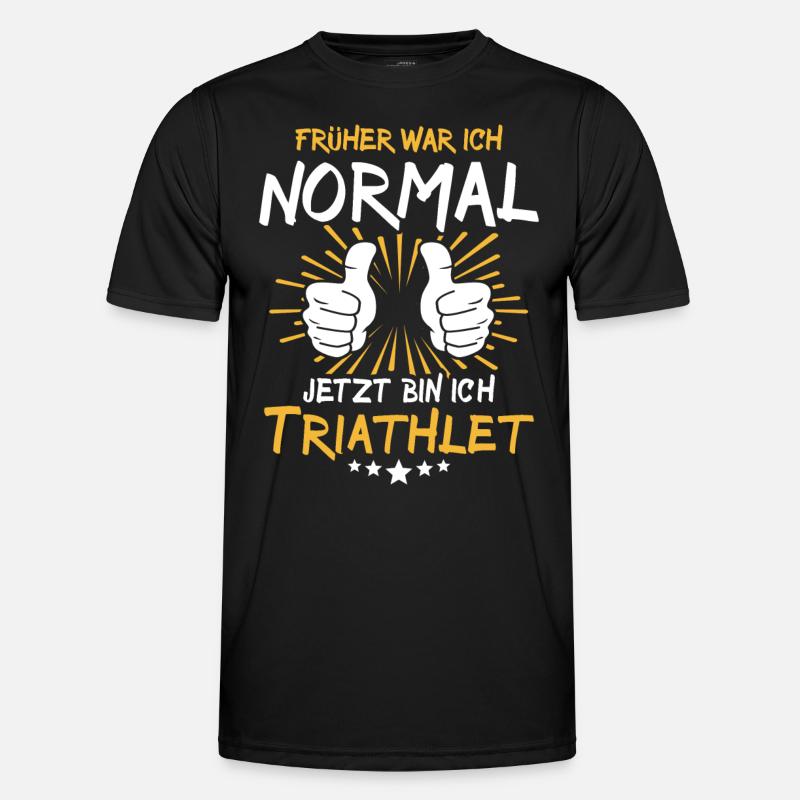 Triathlet Spruch - Männer Funktions-T-Shirt - Schwarz