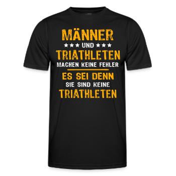 Triathlète Triathlon - T-shirt sport Homme - noir - Devant - AI Model Male 178 dark (178cm)