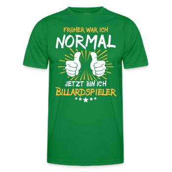 biBilliard Player Saying - Men's Functional T-Shirt - kelly green - Front - AI Model Male 178 dark (178cm)