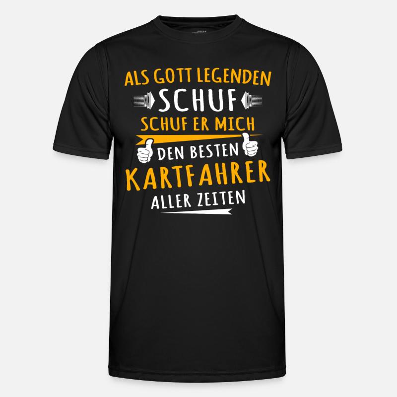 Kartfahrer - Männer Funktions-T-Shirt - Schwarz