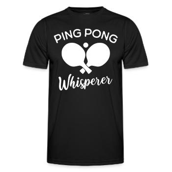 Ping Pong Flüsterer - Männer Funktions-T-Shirt - Schwarz - Vorne - AI Model Male 178 dark (178cm)