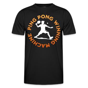 Ping Pong Gewinner - Männer Funktions-T-Shirt - Schwarz - Vorne - AI Model Male 178 dark (178cm)