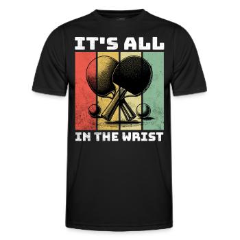 Ping Pong - Männer Funktions-T-Shirt - Schwarz - Vorne - AI Model Male 178 dark (178cm)