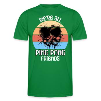 Ping Pong Tischtennis - Männer Funktions-T-Shirt - Kelly Green - Vorne - AI Model Male 178 dark (178cm)