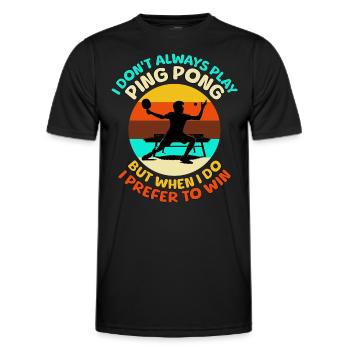 Ping Pong Tischtennis - Männer Funktions-T-Shirt - Schwarz - Vorne - AI Model Male 178 dark (178cm)