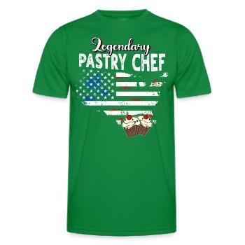 Pastry Chef US - Men's Functional T-Shirt - kelly green - Front - AI Model Male 178 dark (178cm)