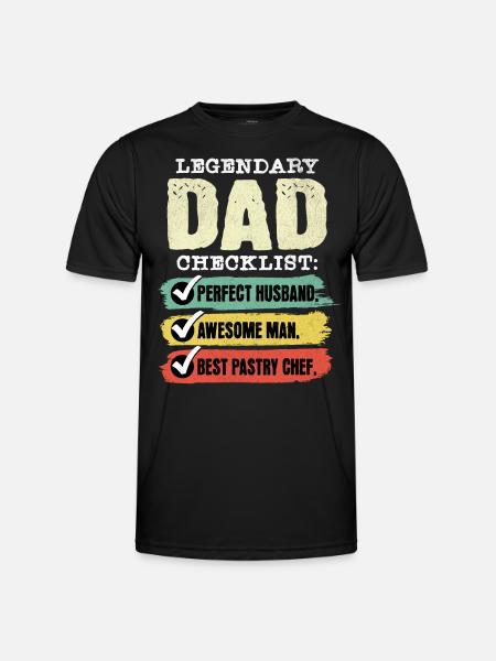 Dad Pastry Chef Father's Day - Men's Functional T-Shirt - black