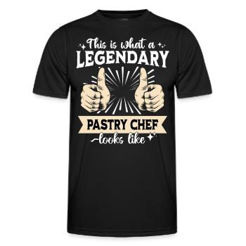 Legendärer Konditor - Männer Funktions-T-Shirt - Schwarz - Vorne - AI Model Male 178 dark (178cm)
