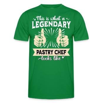 Legendary Pastry Chef - Men's Functional T-Shirt - kelly green - Front - AI Model Male 178 dark (178cm)