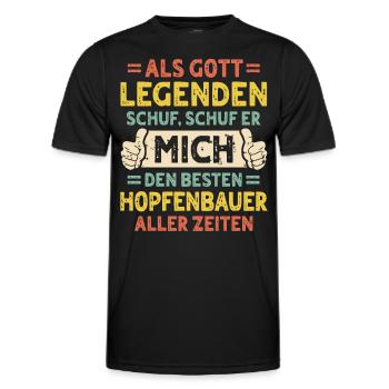 Producteurs de houblon - T-shirt sport Homme - noir - Devant - AI Model Male 178 dark (178cm)