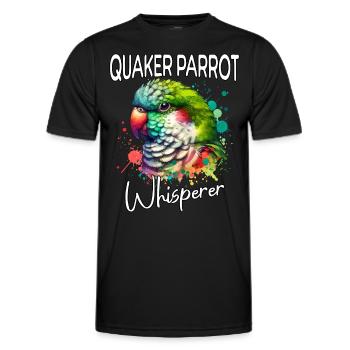 Monk Parakeet Whisperer - Men's Functional T-Shirt - black - Front - AI Model Male 178 dark (178cm)