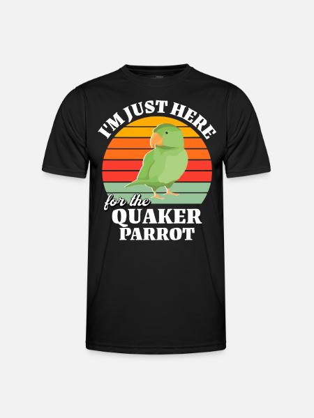 Funny monk parakeet sayings - Men's Functional T-Shirt - black