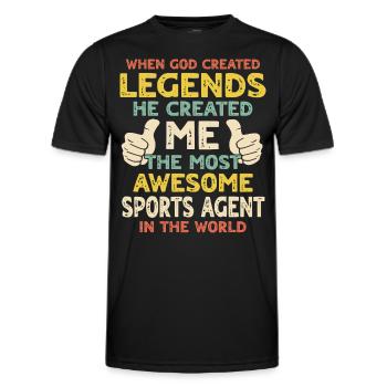Sports agent - Men's Functional T-Shirt - black - Front - AI Model Male 178 dark (178cm)
