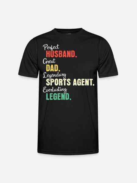 Papa agent sportif - T-shirt sport Homme - noir