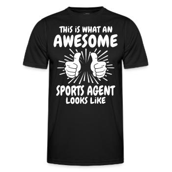 Sports agent - Men's Functional T-Shirt - black - Front - AI Model Male 178 dark (178cm)