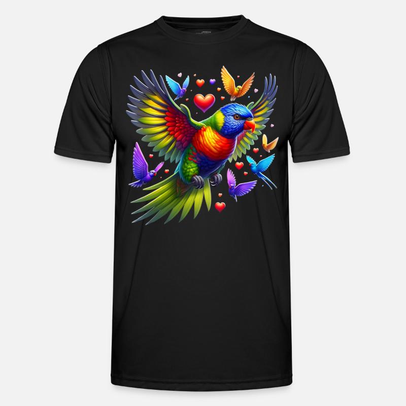 Rainbow lorikeet - Men's Functional T-Shirt - black