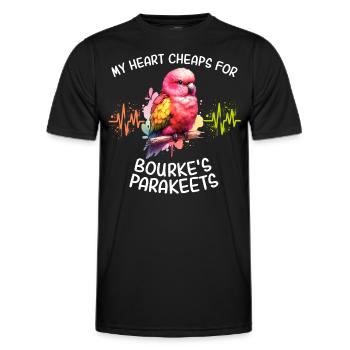 Bourkesittich Herzlinie - Männer Funktions-T-Shirt - Schwarz - Vorne - AI Model Male 178 dark (178cm)