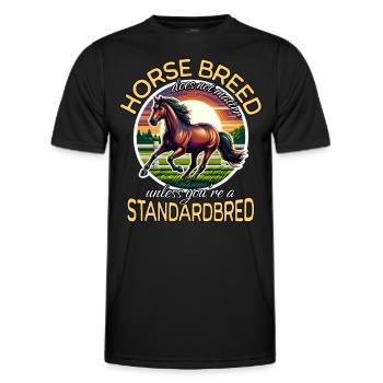 Trotteurs Standardbred - T-shirt sport Homme - noir - Devant - AI Model Male 178 dark (178cm)