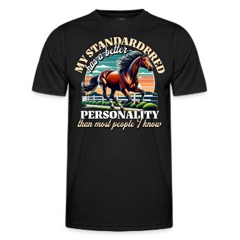Traber Sprüche Standardbred - Männer Funktions-T-Shirt - Schwarz - Vorne - AI Model Male 178 dark (178cm)
