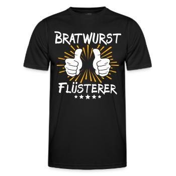 Bratwurst Spruch - Men's Functional T-Shirt - black - Front - AI Model Male 178 dark (178cm)