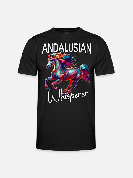 Cheval chuchoteur andalou - T-shirt sport Homme - noir