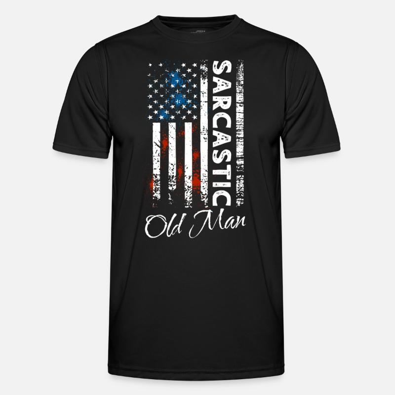 Sarkastischer Alter Mann - Männer Funktions-T-Shirt - Schwarz