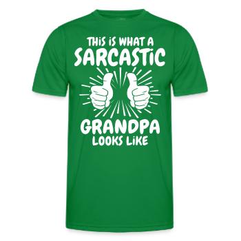 Sarkastischer Opa - Männer Funktions-T-Shirt - Kelly Green - Vorne - AI Model Male 178 dark (178cm)