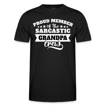 Opa Sarkasmus - Männer Funktions-T-Shirt - Schwarz - Vorne - AI Model Male 178 dark (178cm)
