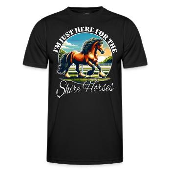 Drôle de dictons de cheval de comté - T-shirt sport Homme - noir - Devant - AI Model Male 178 dark (178cm)