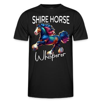 Cheval de la Comté, Cheval chuchoteur - T-shirt sport Homme - noir - Devant - AI Model Male 178 dark (178cm)